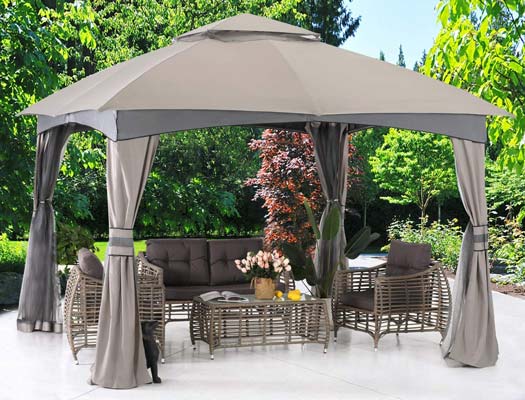 ABCCANOPY 9' x 9' Gazebos Patio Garden Gazebo with Mosquito Netting