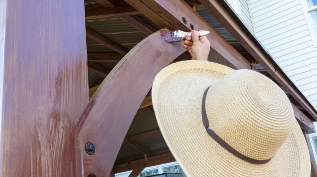 painting a gazebo side frame