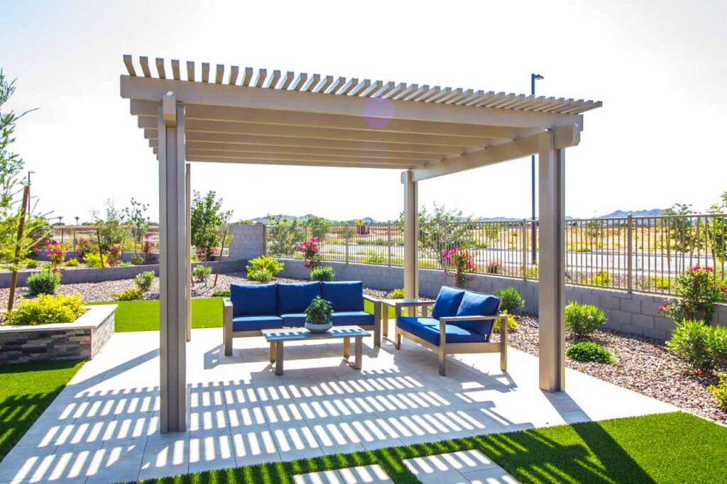 pergola in a garden