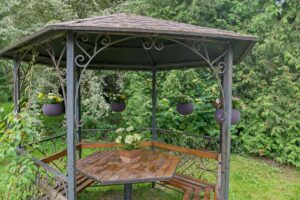 rusty metal gazebo