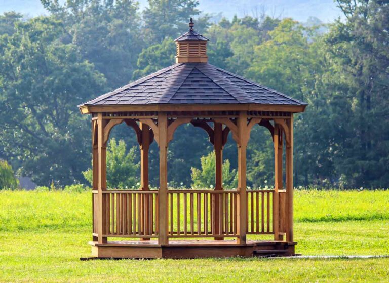 wood made gazebo